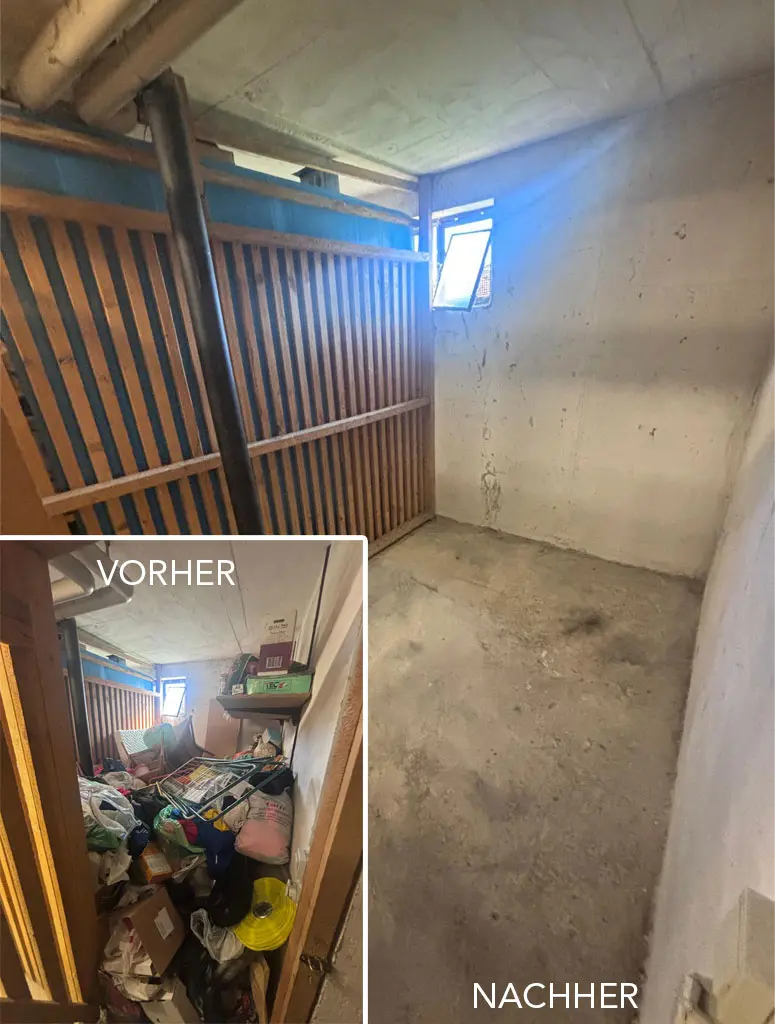 Kellerentrümpelung Vorher Nachher