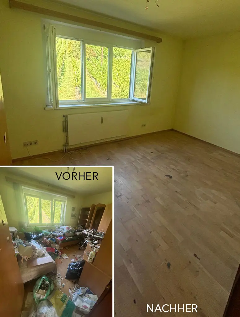 Wohnungsentrümpelung Vorher Nachher